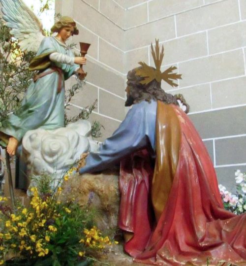 Imagen del Cristo con el Ángel en la Semana Santa de Alcántara
